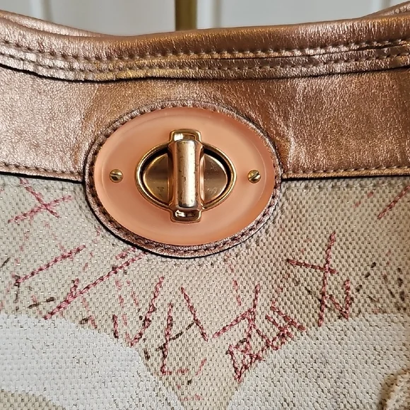 Coach 2011 Audrey "Leigh" Slim Tote Coral Reef EUC - Picture 6 of 14